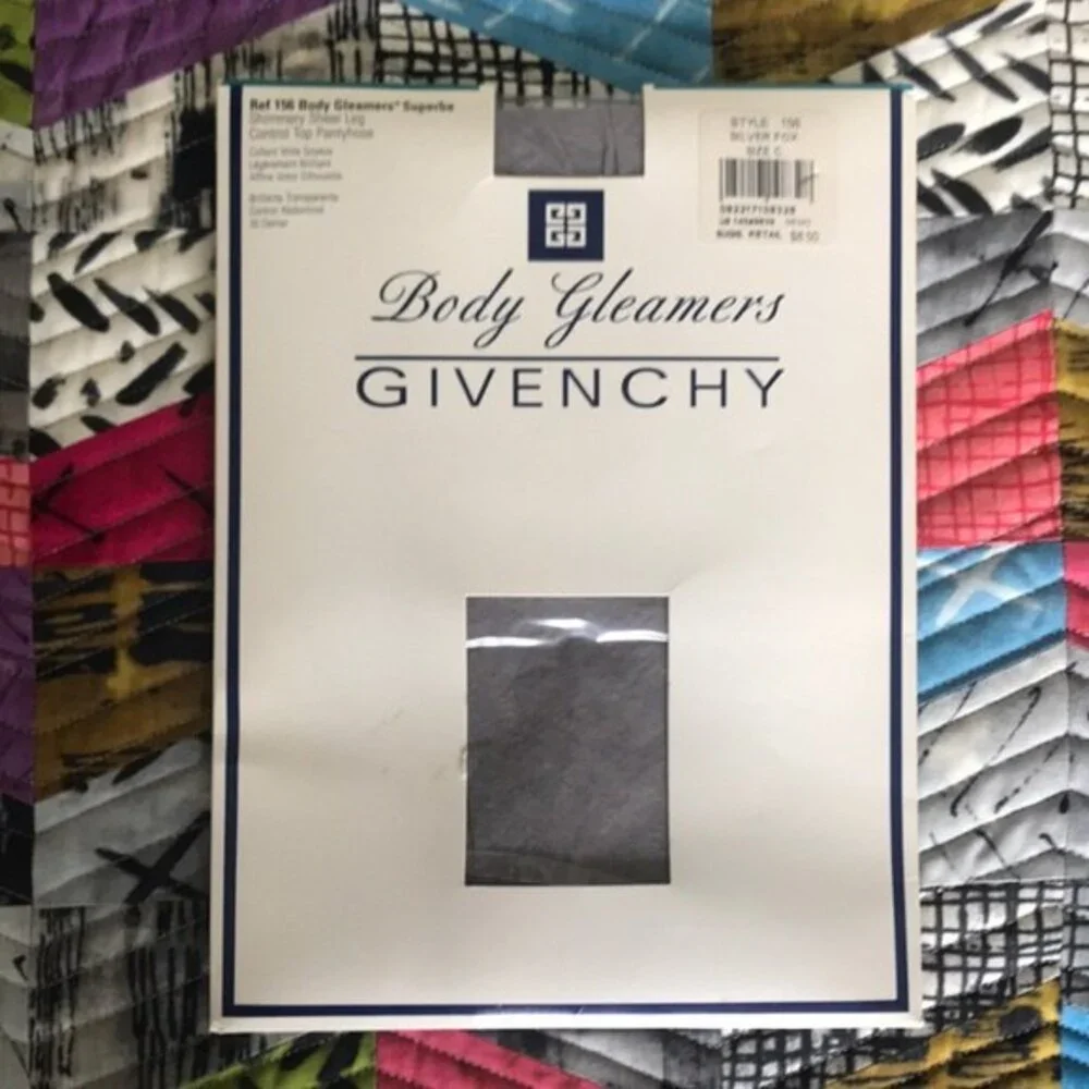Givenchy Body Gleamers Control Top Pantyhose Silver sz C